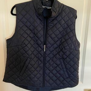 Karen Scott Sport Quilted Vest in Deep Blue